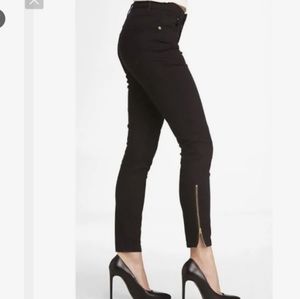 EXPRESS high rise ankle zip leggings